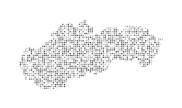 Абстрактно Пунктирні Чорно Білі Півтонні Векторні Карти Словаччини Портал Країна — стоковий вектор