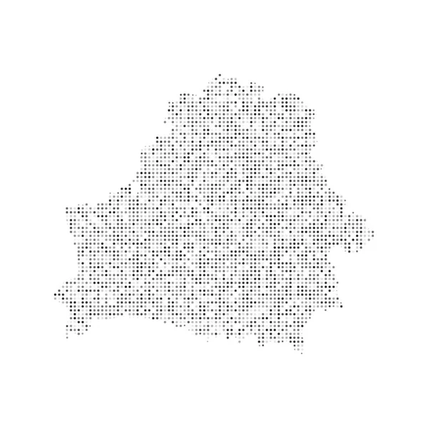 벨로루시의 블랙앤 화이트 Country Map 디지털 디자인 — 스톡 벡터
