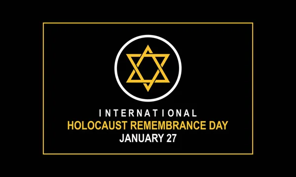 Векторное Знамя Международного Дня Памяти Жертв Холокоста Января Свеча Против — стоковый вектор