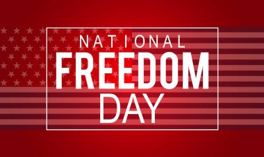 National Freedom Day, February 1. Vector template Design for banner, card, poster, background.