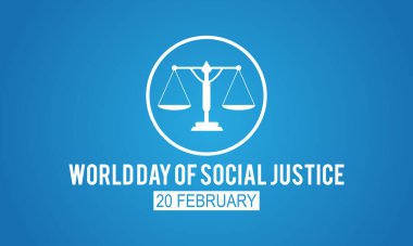 World Day of Social Justice, February 20. Vector template Design for banner, card, poster, background.