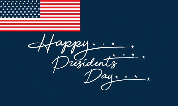 Happy Presidents Day 21Th February Vector Template Design Banner Card — Stock Vector