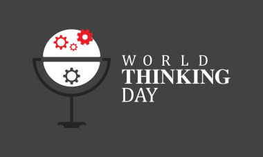 Dünya Düşünme Günü. Pankart, poster, arkaplan için yaratıcı konsept vektör şablonu.