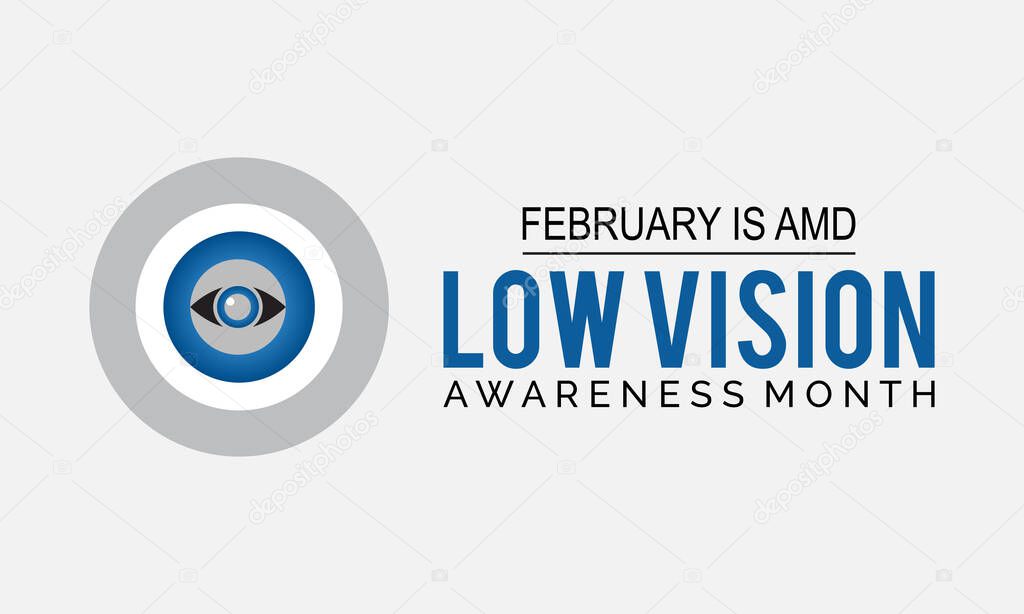 Low vision awareness month. Awareness concept vector template for banner, card, poster, background.