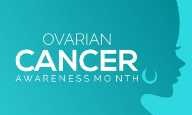 Yumurtalık kanseri farkındalığı ayı. pankart, poster, arkaplan için vektör şablonu tasarımı.