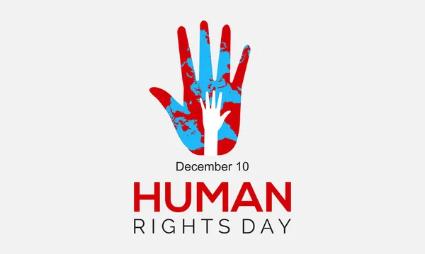 Human Rights Day Vector Template Human Rights Banner Card Poster — Stock Vector
