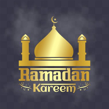 Ramazan Kareem. İslam festivali cemaati afiş, kart, poster ve arkaplan için şablon hazırlıyor