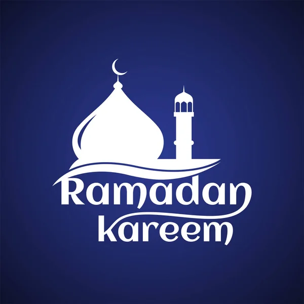 Ramadan Kareem Modello Preghiera Della Comunità Islamica Banner Cartolina Poster — Vettoriale Stock