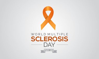 Dünya Çoklu Skleroz Günü. dünya bayrak, poster, kart ve arkaplan tasarımı için farkındalık yaratıyor.