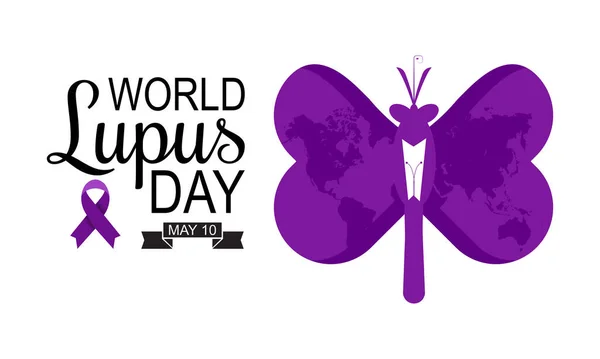 Día Mundial Del Lupus Conocimiento Profundo Salud Para Banner Póster — Archivo Imágenes Vectoriales