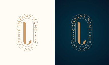 Soyut Premium lüks şirket kimliği L logo tasarımı