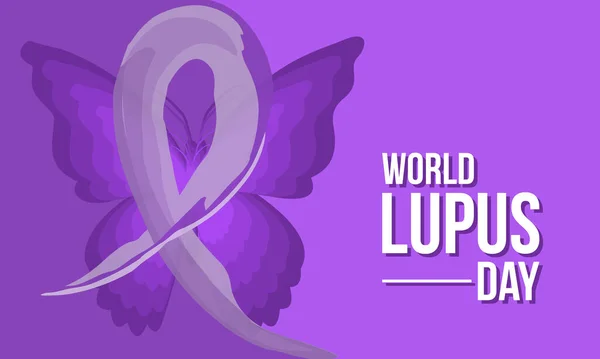 Día Mundial Del Lupus Conocimiento Profundo Salud Para Banner Póster — Archivo Imágenes Vectoriales