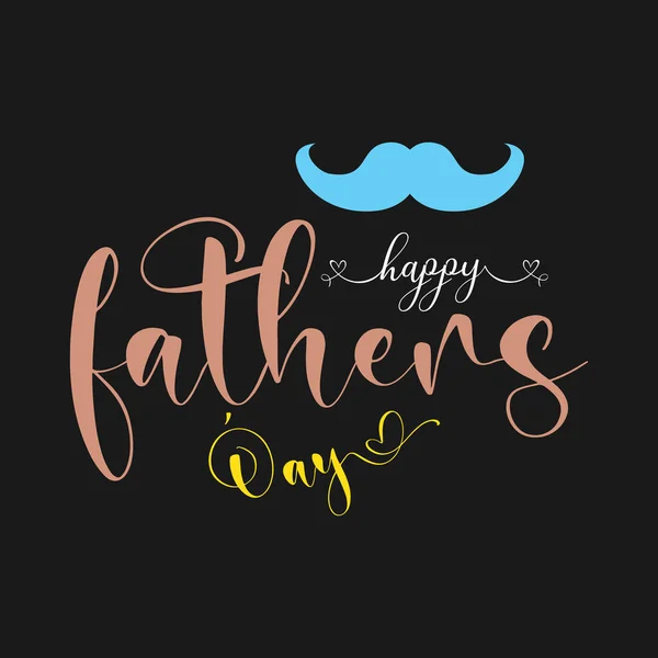 Happy Fathers Day Lettering Design Annual Holiday Celebration June Fathers — Stock Vector