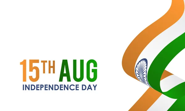 Independence Day 15Th August Indian Patriotism Holiday Template Banner Card — Image vectorielle