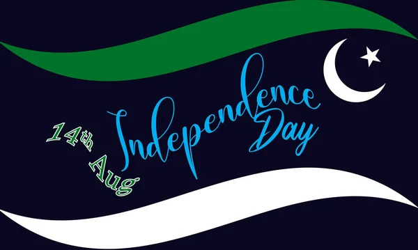 Onafhankelijkheidsdag Augustus Pakistan Patriottisme Vakantie Sjabloon Voor Banner Kaart Poster — Stockvector