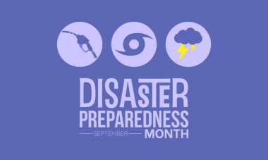 Vector illustration design concept of disaster preparedness month observed on every september.