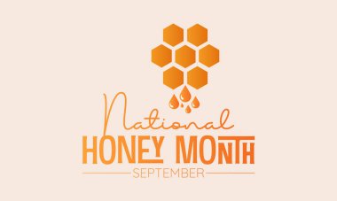 Vector illustration design concept of national honey month observed on every September.
