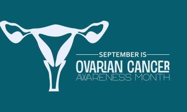 Vector illustration design concept of ovarian cancer awareness month observed on every september.