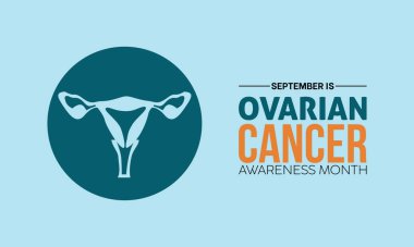 Vector illustration design concept of ovarian cancer awareness month observed on every september.