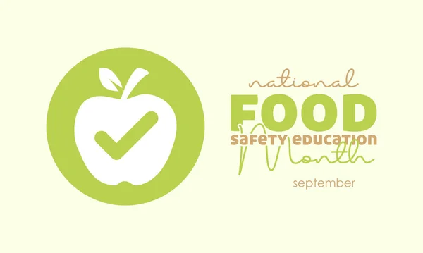 Vector Illustration Design Concept National Food Safety Education Month Observed —  Vetores de Stock