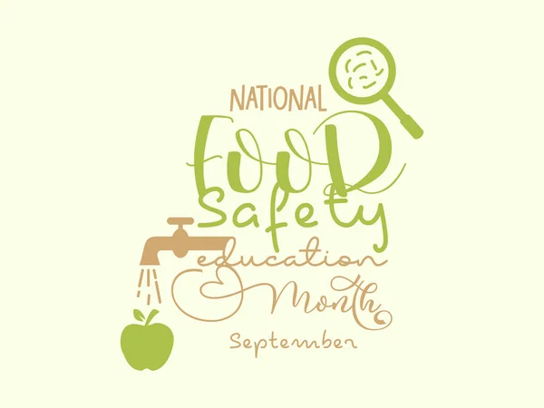 Vector Illustration Design Concept National Food Safety Education Month Observed — Stockový vektor