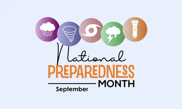 Vector illustration design concept of national preparedness month observed on every september.