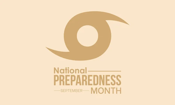Vector Illustration Design Concept National Preparedness Month Observed Every September — Stock Vector