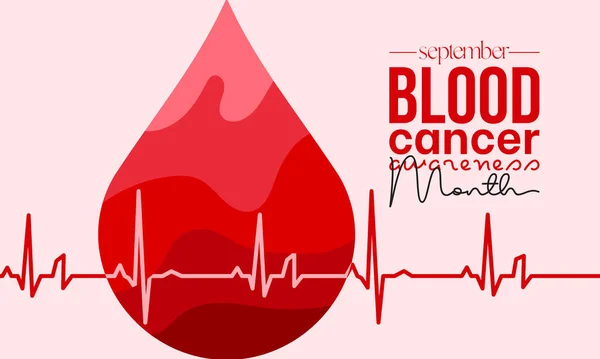 Vector Illustration Design Concept Blood Cancer Awareness Month Observed Every — Stockový vektor