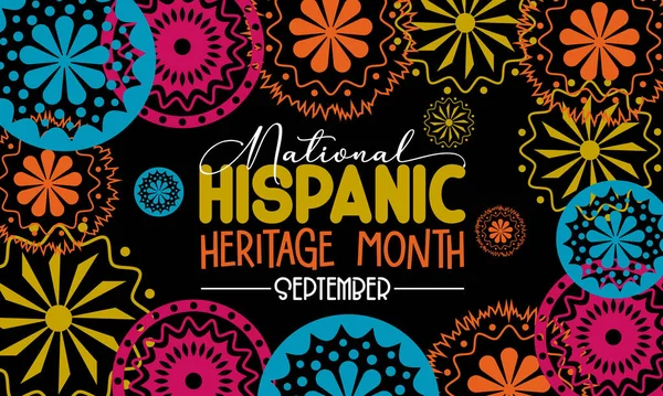 Vector illustration design concept of national hispanic heritage month observed on every September.