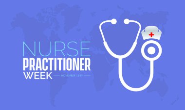 Hemşire Uygulama Haftası 'nın 13-19 Kasım tarihleri arasında gözlemlenen vektör illüstrasyon tasarımı konsepti