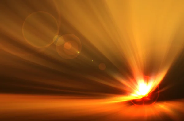 Solen och linsen flare — Stockfoto