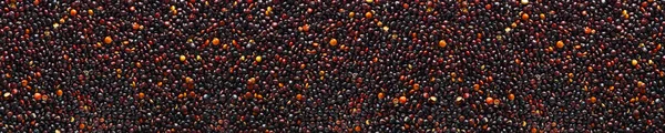 Chenopodium quinoa texturált háttér gabona. Fekete Quinoa közelkép vetőmagból. — Stock Fotó