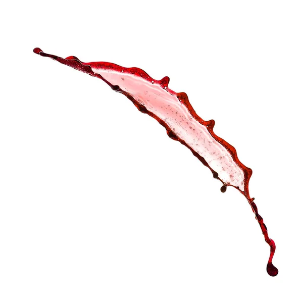 Vereinzelte Rotweinspritzer auf weißem Hintergrund — Stockfoto