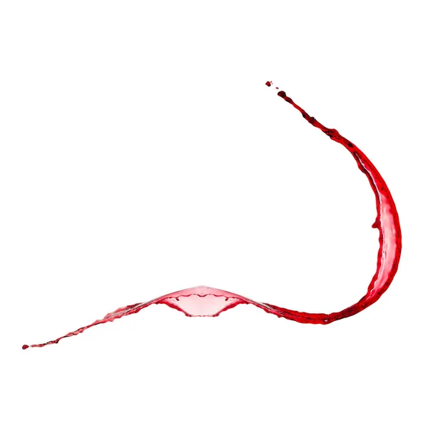 Isolato Spruzzo di vino rosso su sfondo bianco — Foto Stock