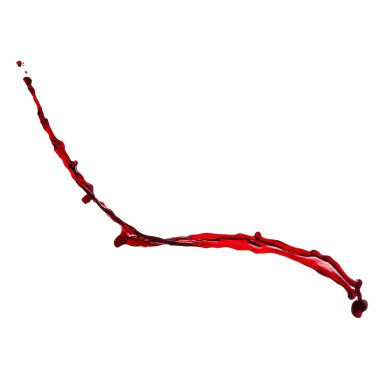 İzole edilmiş kırmızı şarap beyaz arkaplanda sıçramış.