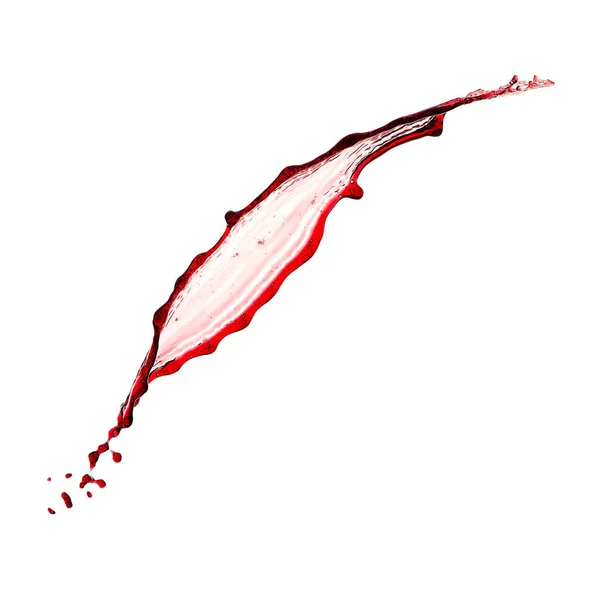 Isolato Spruzzo di vino rosso su sfondo bianco — Foto Stock