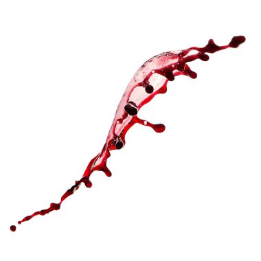 İzole edilmiş kırmızı şarap beyaz arkaplanda sıçramış.