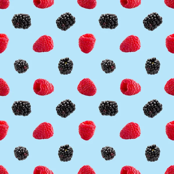 Seamless pattern with raspberry and bramble. pattern for package design, abstract background