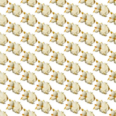 Kusursuz desenli, patlamış mısır. Beyaz arka planda patlamış mısır, tasarımcı modeli. paketleme tasarımı arka planı