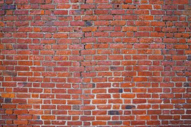 Background of old and rustic red brick wall. red brick wall texture