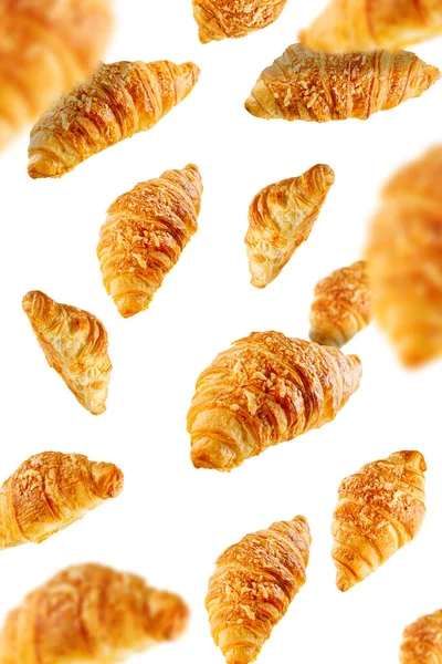 Vers Gebakken Croissants Met Kaas Frans Gebak Concept Bakkerij Patroon — Stockfoto