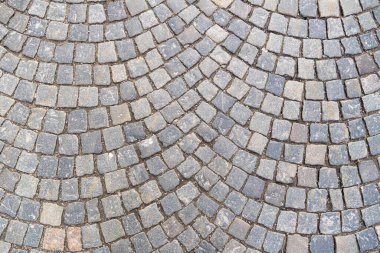 Kahverengi kare kaldırım taşı. Model ya da eski grunge dokusu.