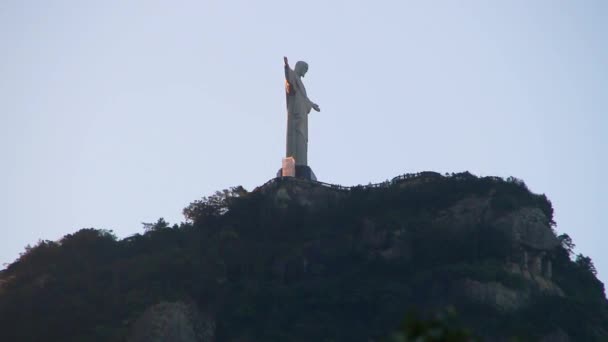 Христос Искупитель Рио Жанейро Бразилия — стоковое видео