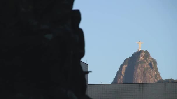 Chrystus Odkupiciel Rio Janeiro Brazylia — Wideo stockowe