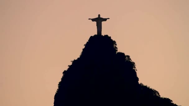 Christus Verlosser Rio Janeiro Brazilië — Stockvideo