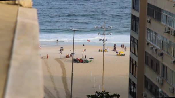 Rio Janeiro Daki Copacabana Plajı Brezilya — Stok video