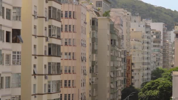 Edificios Barrio Copacabana Río Janeiro Brasil — Vídeo de stock