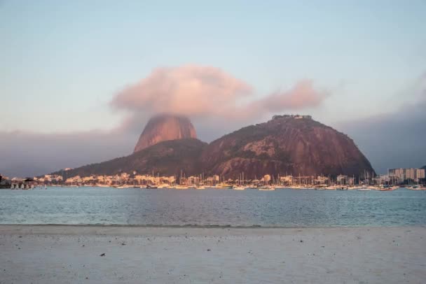 Timelapse Bij Botafogo Beach Rio Janeiro Brazilië — Stockvideo