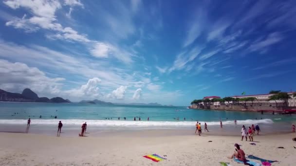 Copacabana Strand Rio Janeiro Brasilien — Stockvideo