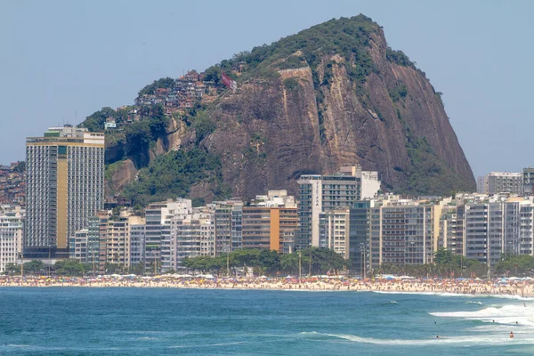 Rio Janeiro Brezilya Daki Copacabana Plajı Ekim 2021 Copacabana Plajı — Stok fotoğraf